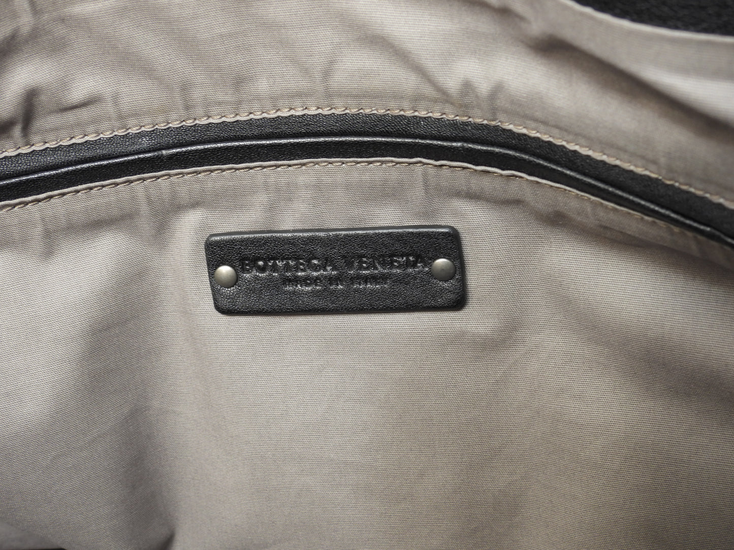 ボッテガヴェネタ トートバッグ大 イントレチャート レザー黒 メンズハンドバッグ 美品@B04106079U