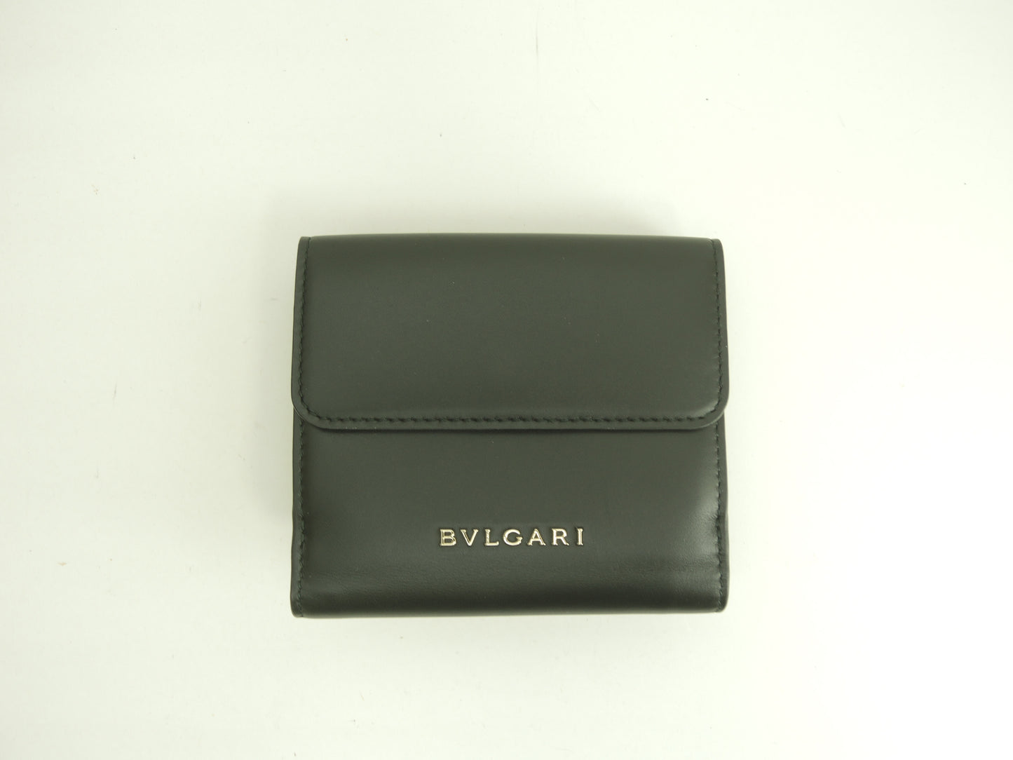 ブルガリ Wホック三折財布 セルペンティ レザー黒 フォーエバー スモールウォレット 未使用@ 14