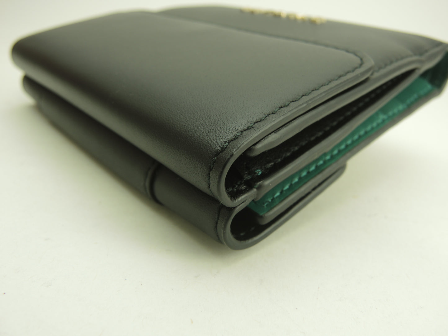 ブルガリ Wホック三折財布 セルペンティ レザー黒 フォーエバー スモールウォレット 未使用@ 14