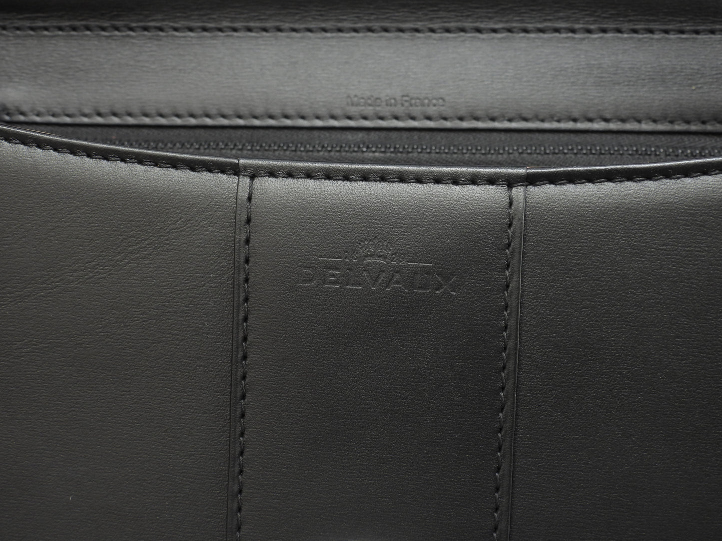 デルボー ブリヨンMM ボックスカーフレザー黒 シルバー金具 s付ハンドバッグ ケリー型 美品@ 1