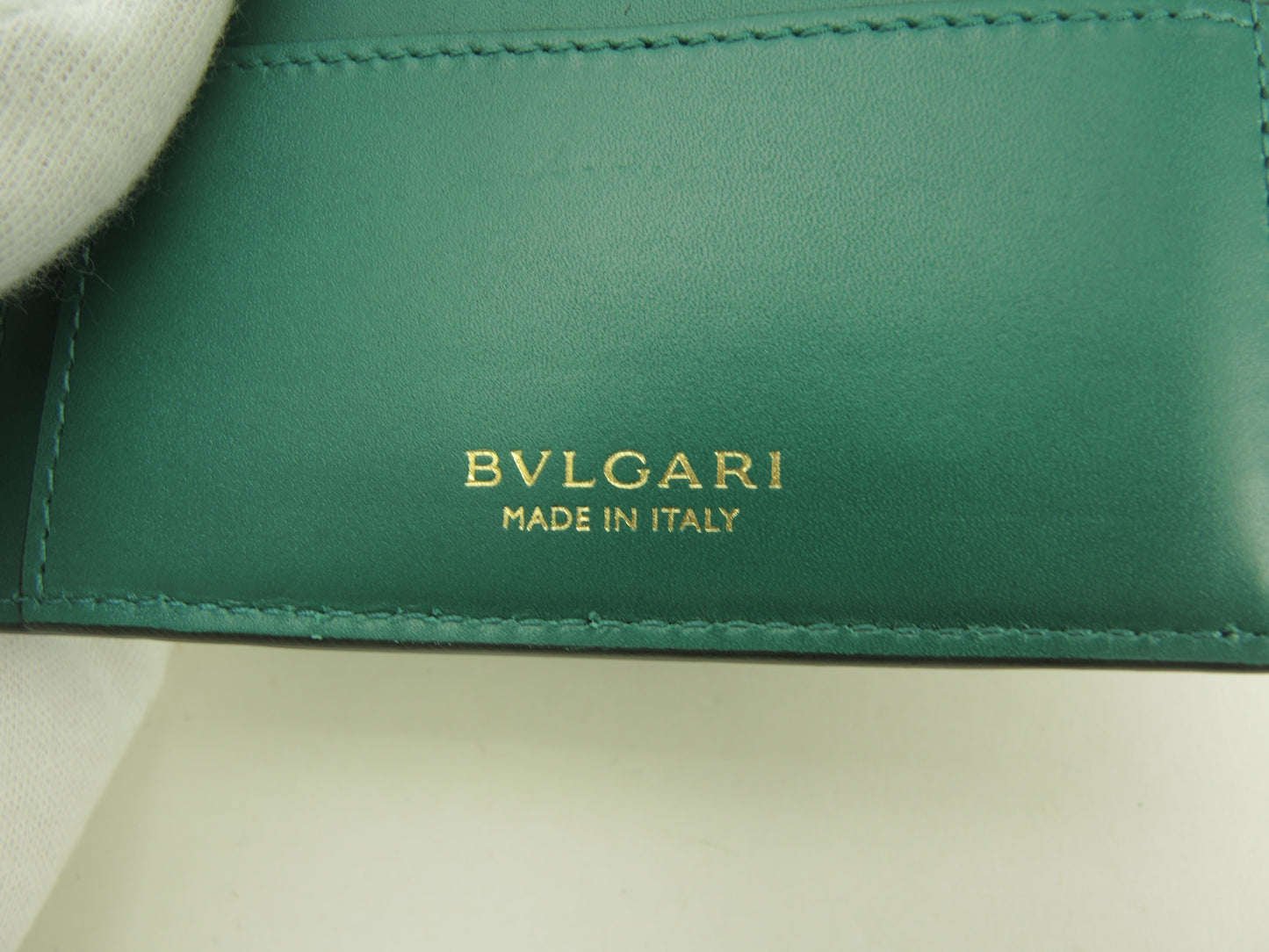 ブルガリ Wホック三折財布 セルペンティ レザー黒 フォーエバー スモールウォレット 未使用@ 14