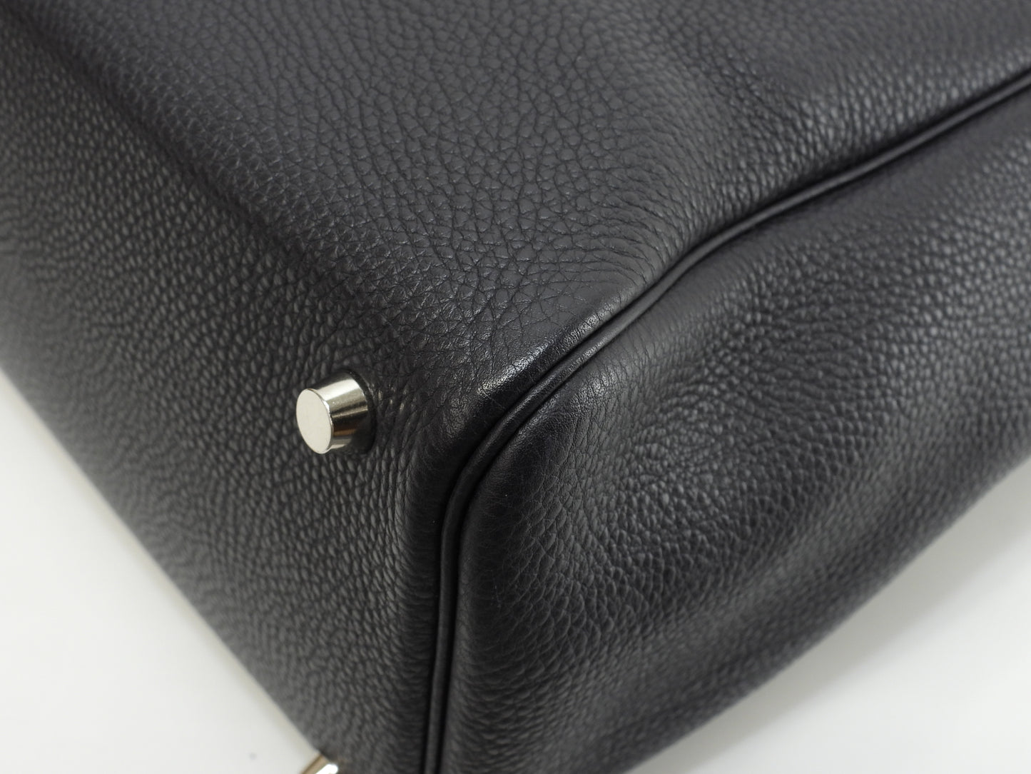 エルメス カバナ トゴ紺 シルバー金具 トートバッグ ショルダーバッグ 極美品@□E