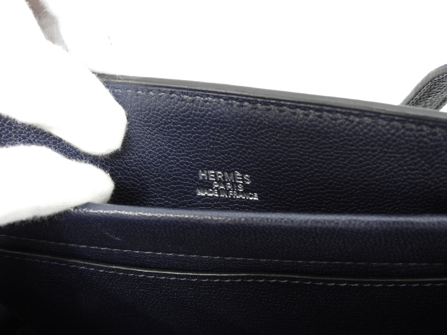 エルメス カバナ トゴ紺 シルバー金具 トートバッグ ショルダーバッグ 極美品@□E