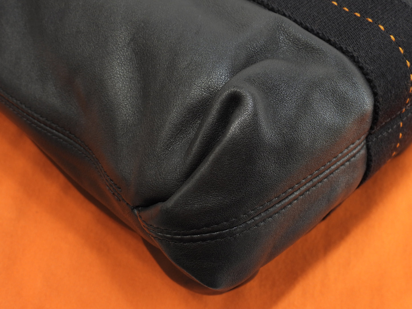 エルメス キャラバンホリゾンタルMM レザー黒 クロスボディバッグ ハンドバッグ 美品@ 56