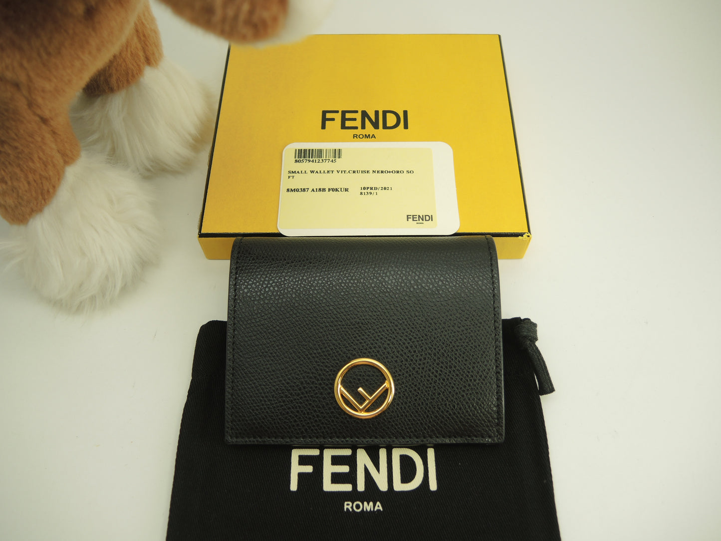 Fendi Compact Wallet F is Fendi Black Leather Bi-fold Wallet Very Good Condition @ 6