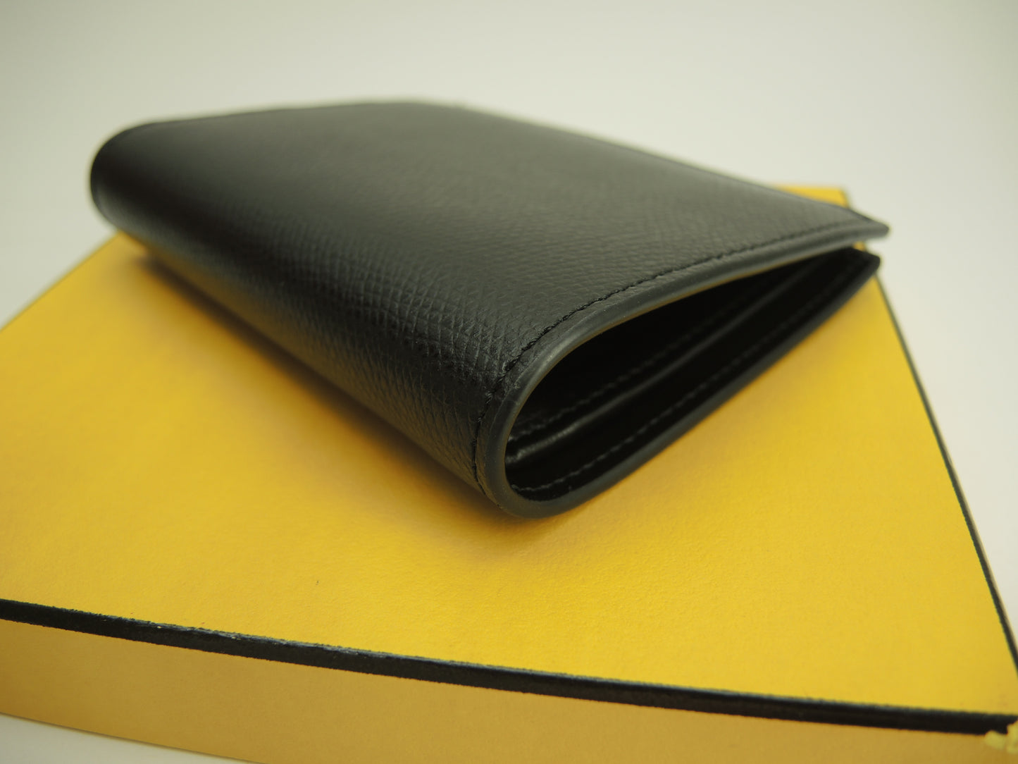 Fendi Compact Wallet F is Fendi Black Leather Bi-fold Wallet Very Good Condition @ 6