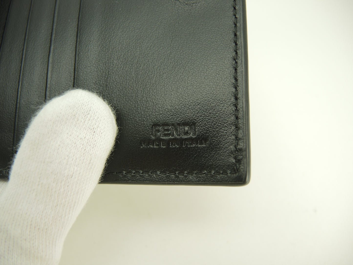 Fendi Compact Wallet F is Fendi Black Leather Bi-fold Wallet Very Good Condition @ 6