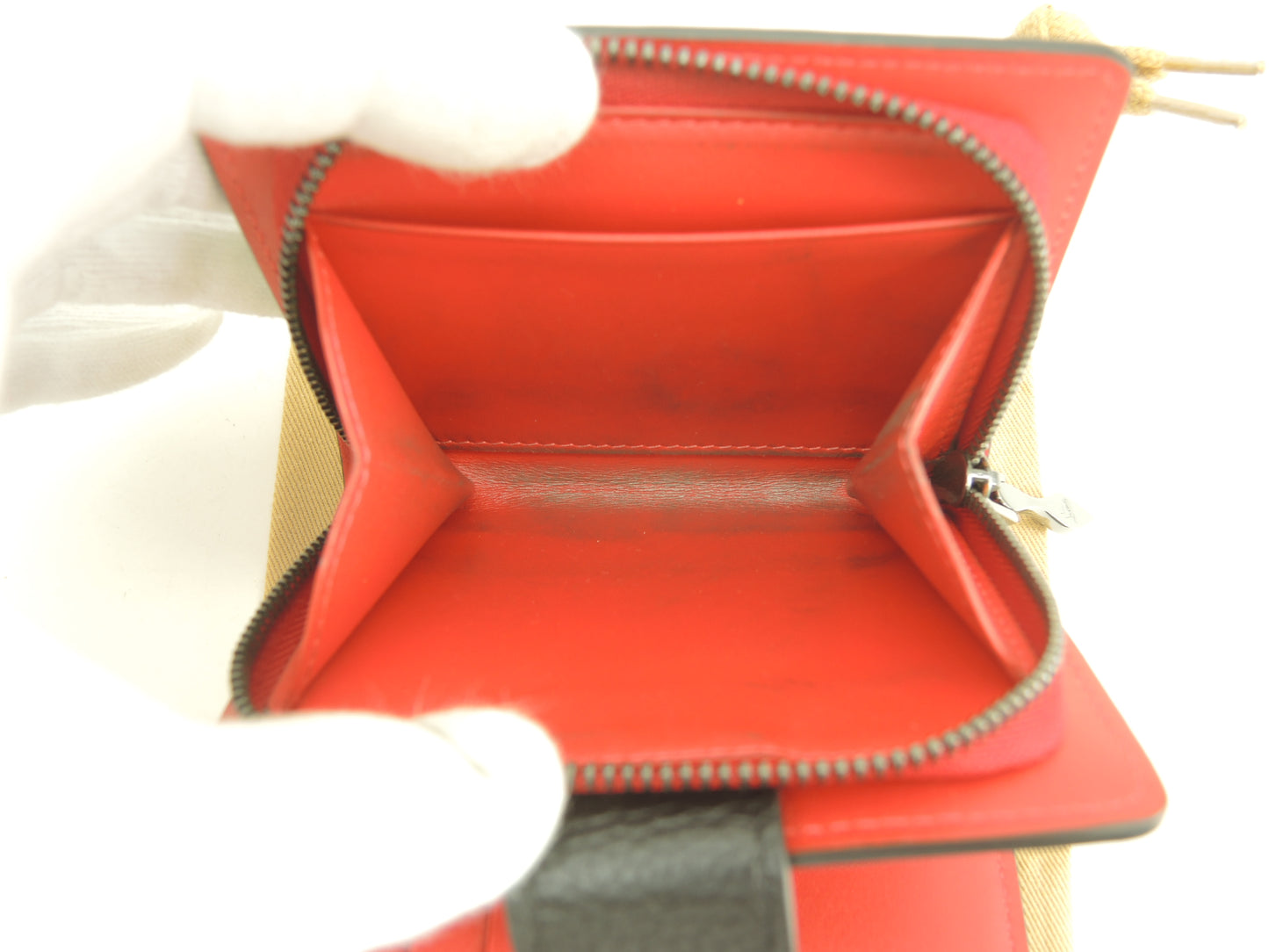 クリスチャンルブタン 2折財布 パロマ レザー黒赤 コンパクトウォレット 美品@ 7