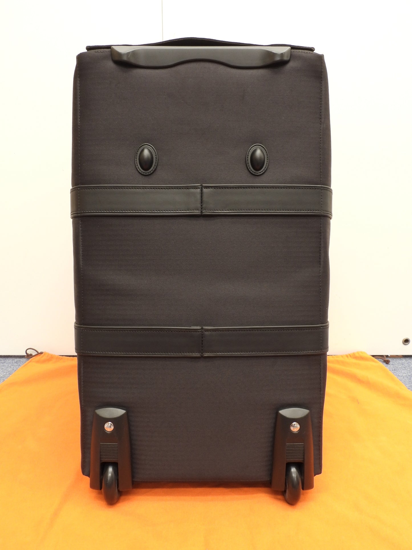エルメス キャリーバッグ アカプルコ ナイロン黒革 ボストンバッグ型トロリーバッグ 旅行用 極美品@ 7