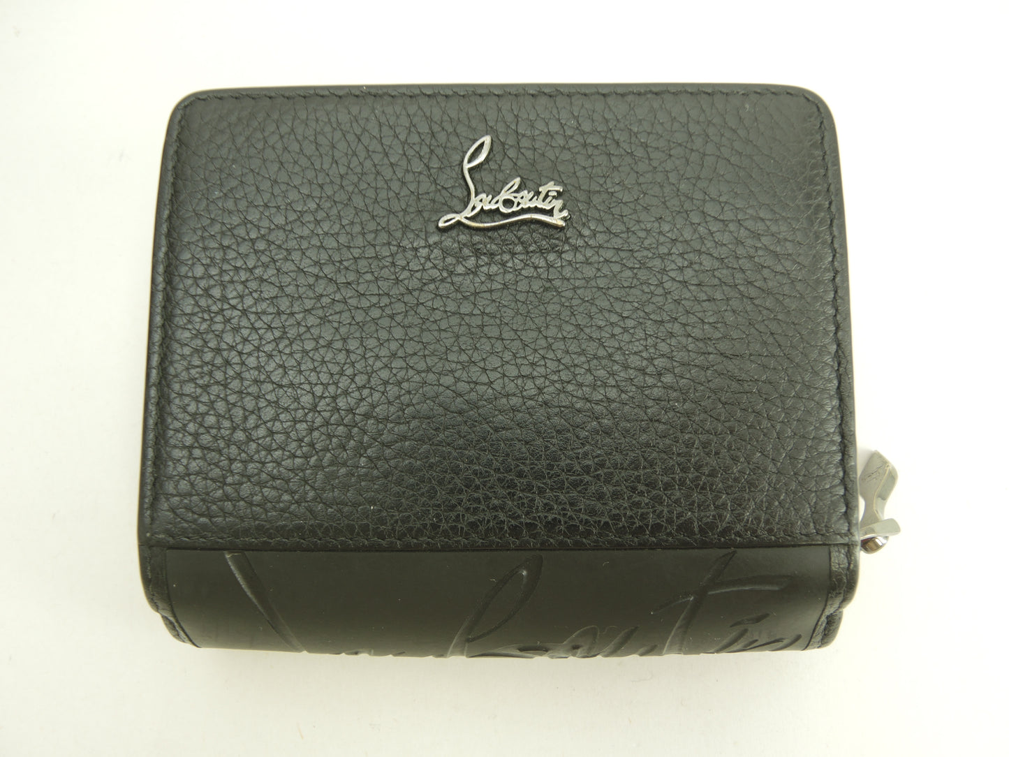 クリスチャンルブタン 2折財布 パロマ レザー黒赤 コンパクトウォレット@ 4