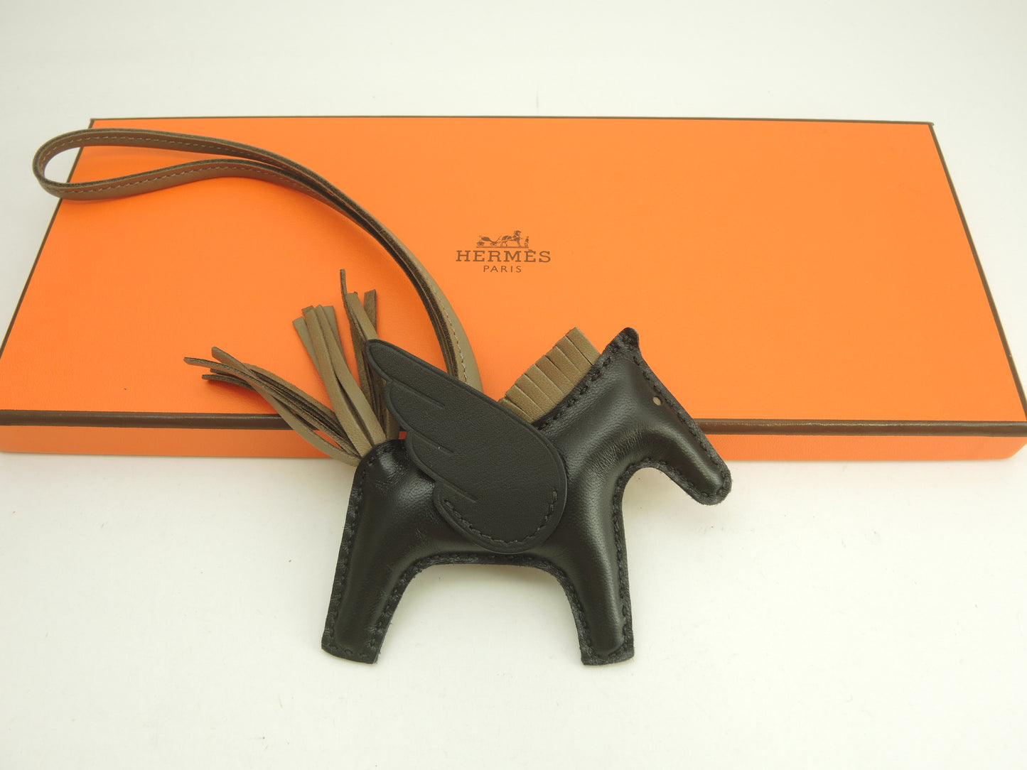 エルメス ロデオPMペガサス アニューミロ 黒エトープ バッグチャーム 新品@K