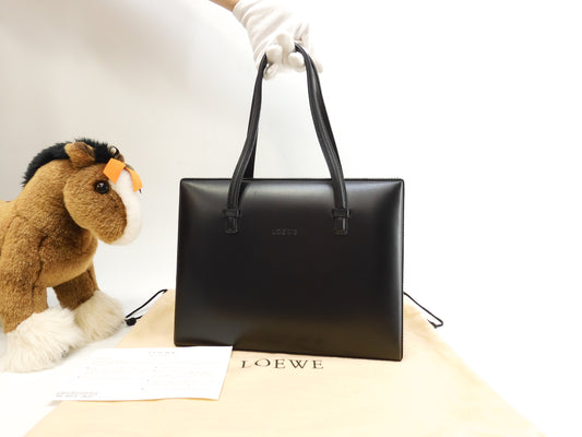 ロエベ ハンドバッグ ボスタル レザー黒 トートバッグ 美品@ 1