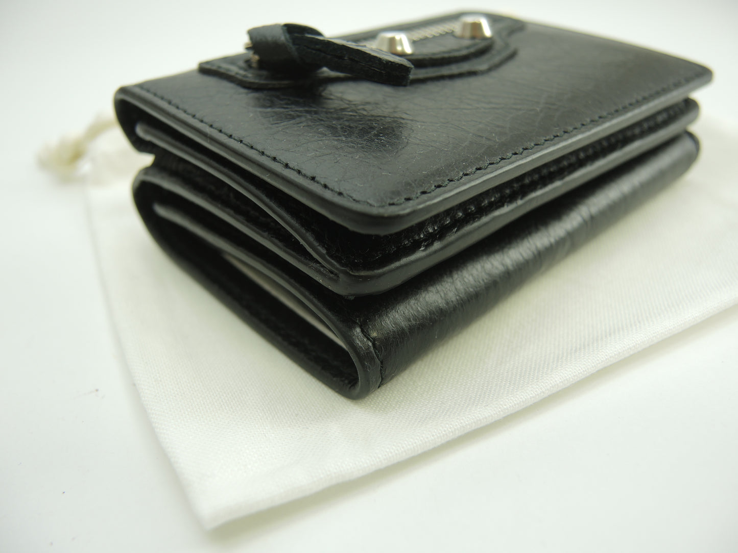 バレンシアガ ミニウォレット クラシック レザー黒 コンパクト財布 新品@ 1