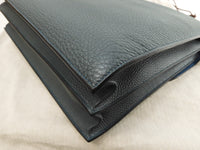 エルメス サックアデペッシュ38 トゴ/ブルー シルバー金具 ブリーフケース 未使用@□Q