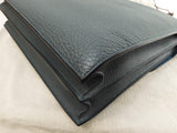 エルメス サックアデペッシュ38 トゴ/ブルー シルバー金具 ブリーフケース 未使用@□Q