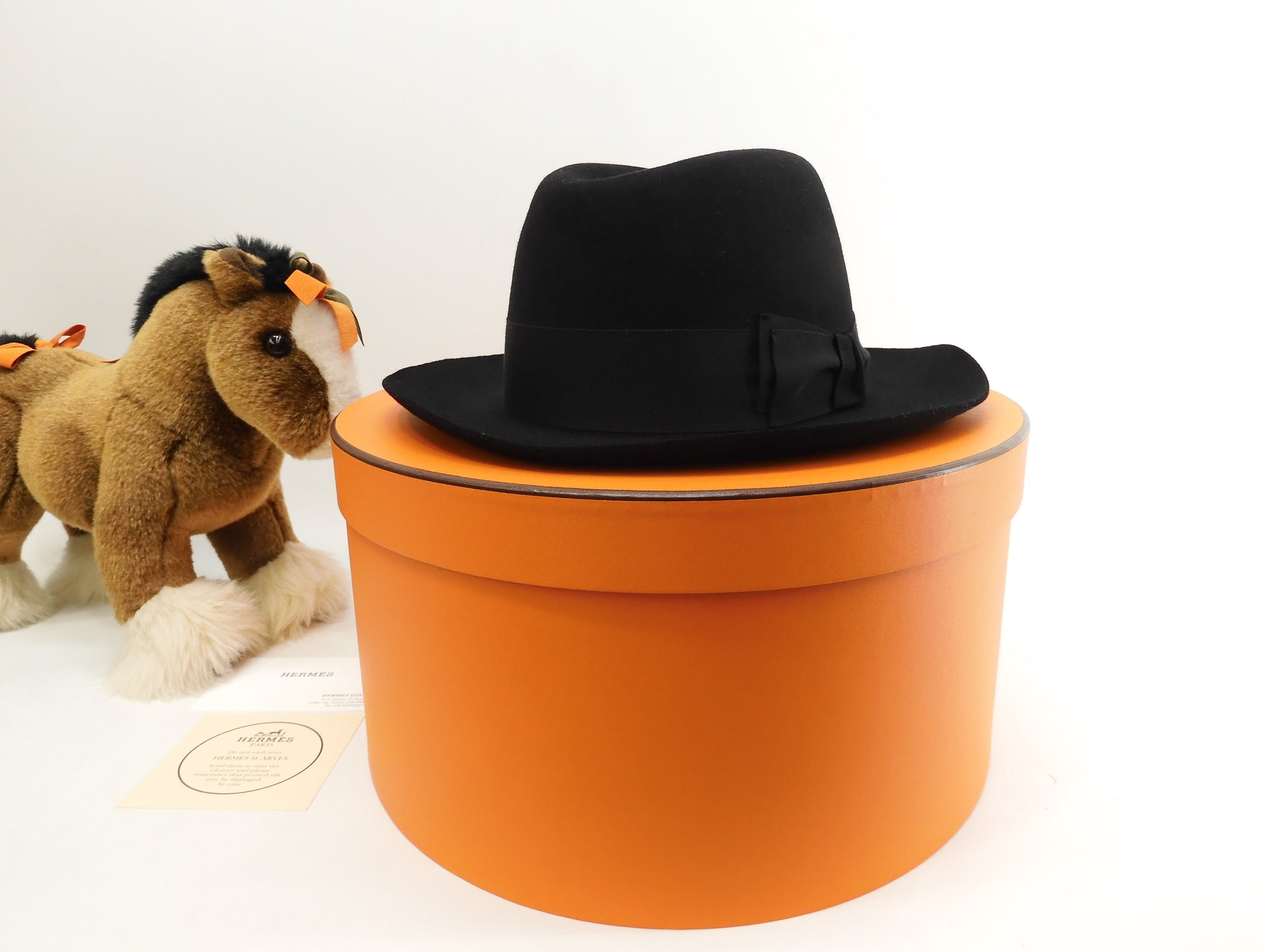 HERMES ハット 帽子 リボン レザー HERMES ハット 帽子 リボン レザー