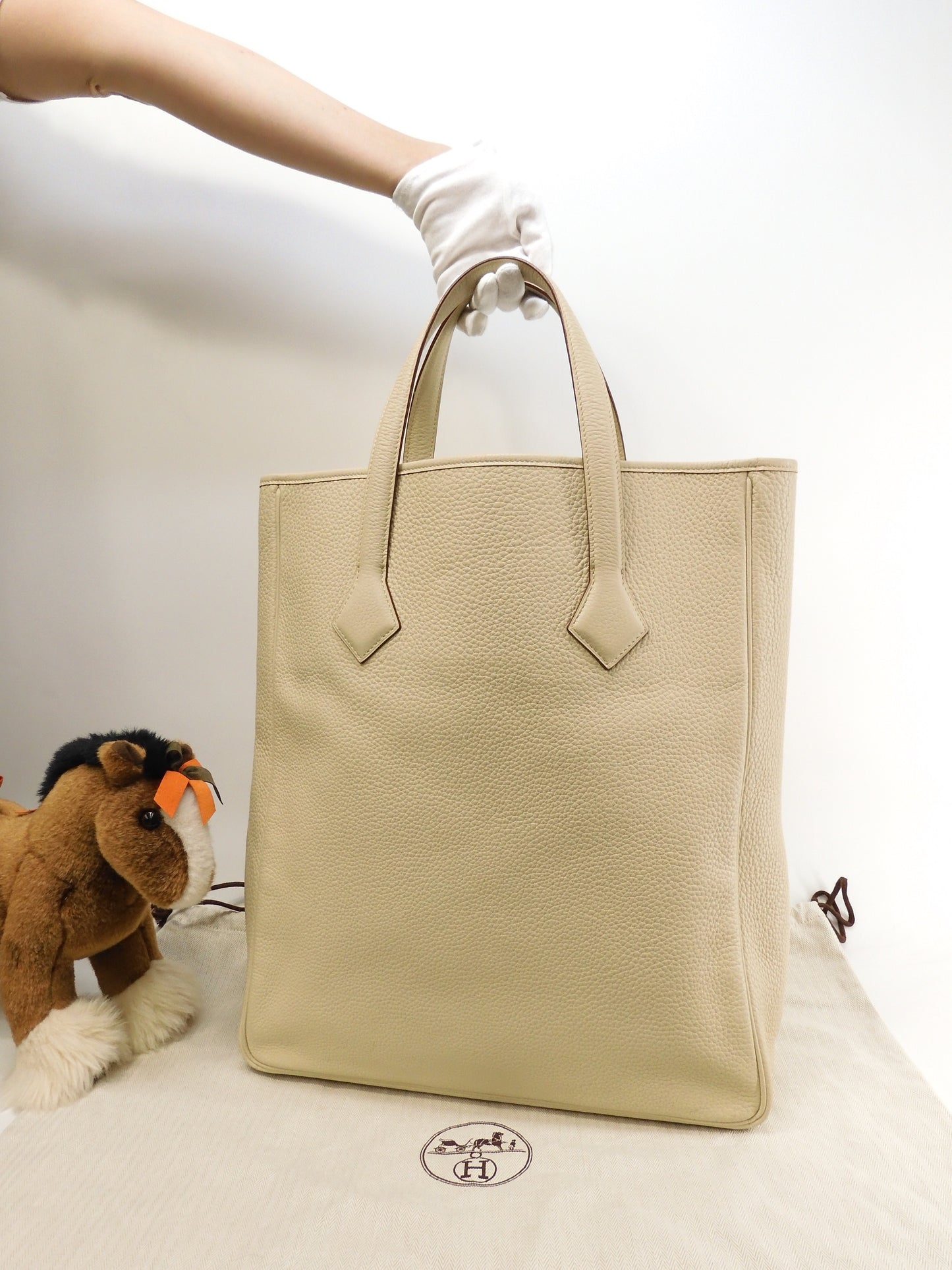 Hermes Victoria Cabas 35 Togo Parsimon Men's Tote Bag Like New @□K 8