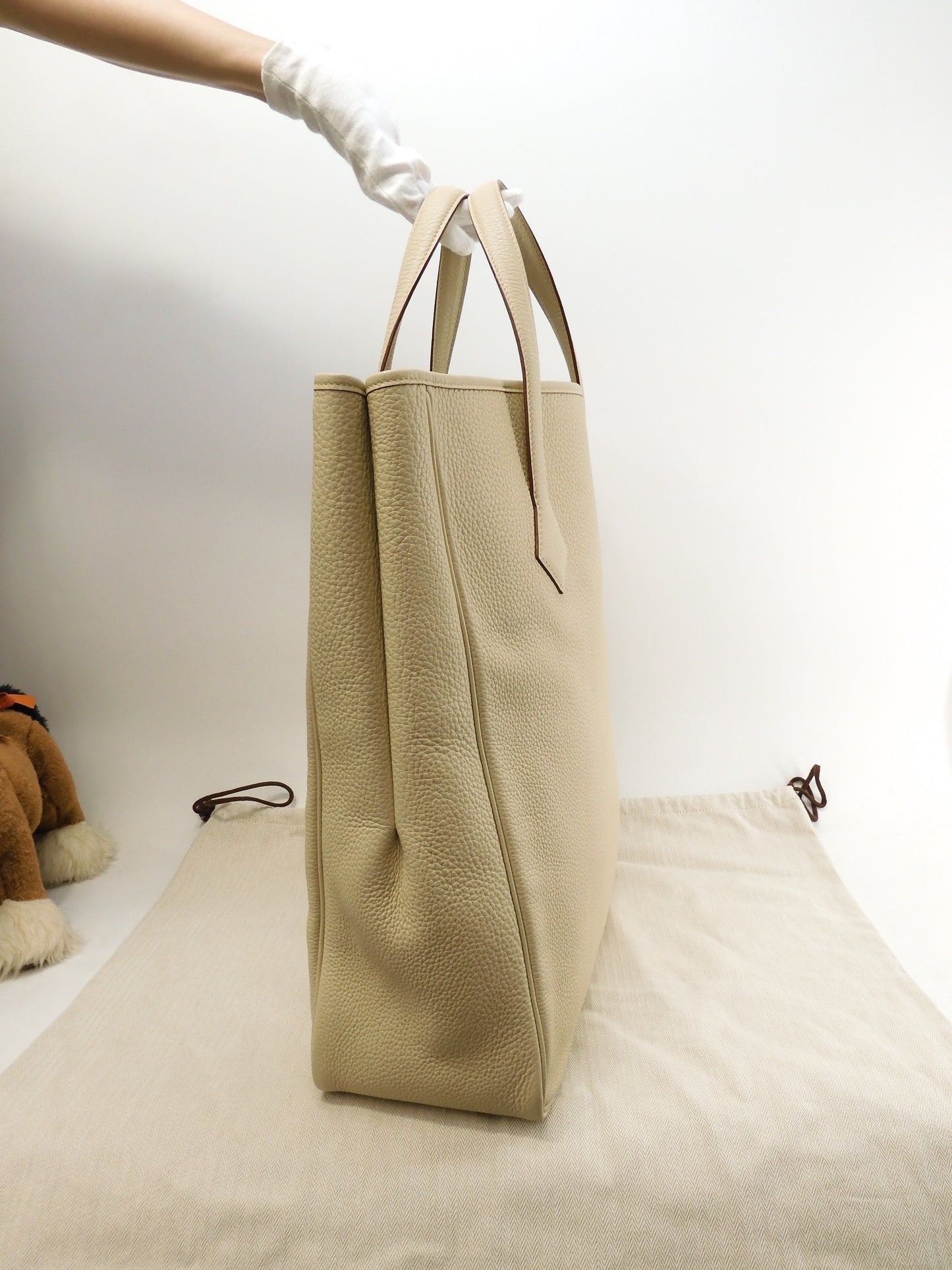 Hermes Victoria Cabas 35 Togo Parsimon Men's Tote Bag Like New @□K 8