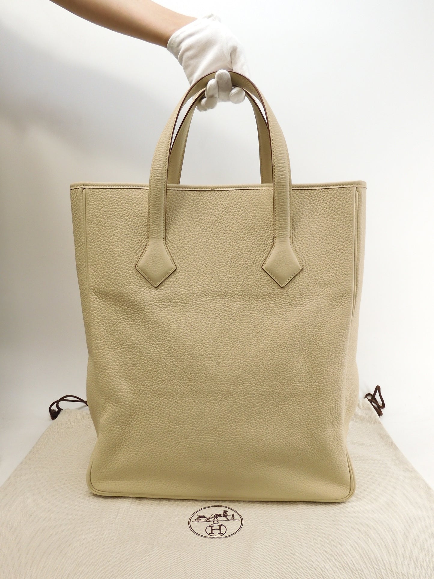 Hermes Victoria Cabas 35 Togo Parsimon Men's Tote Bag Like New @□K 8
