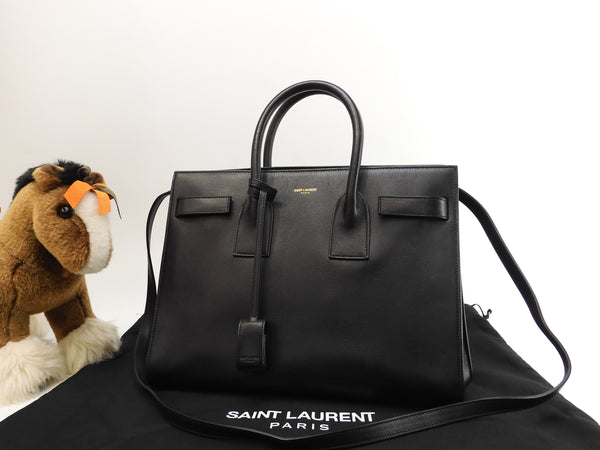 サンローラン サックドジュール YSL レザー黒 トートバッグ ハンドバッグ 美品@ 72