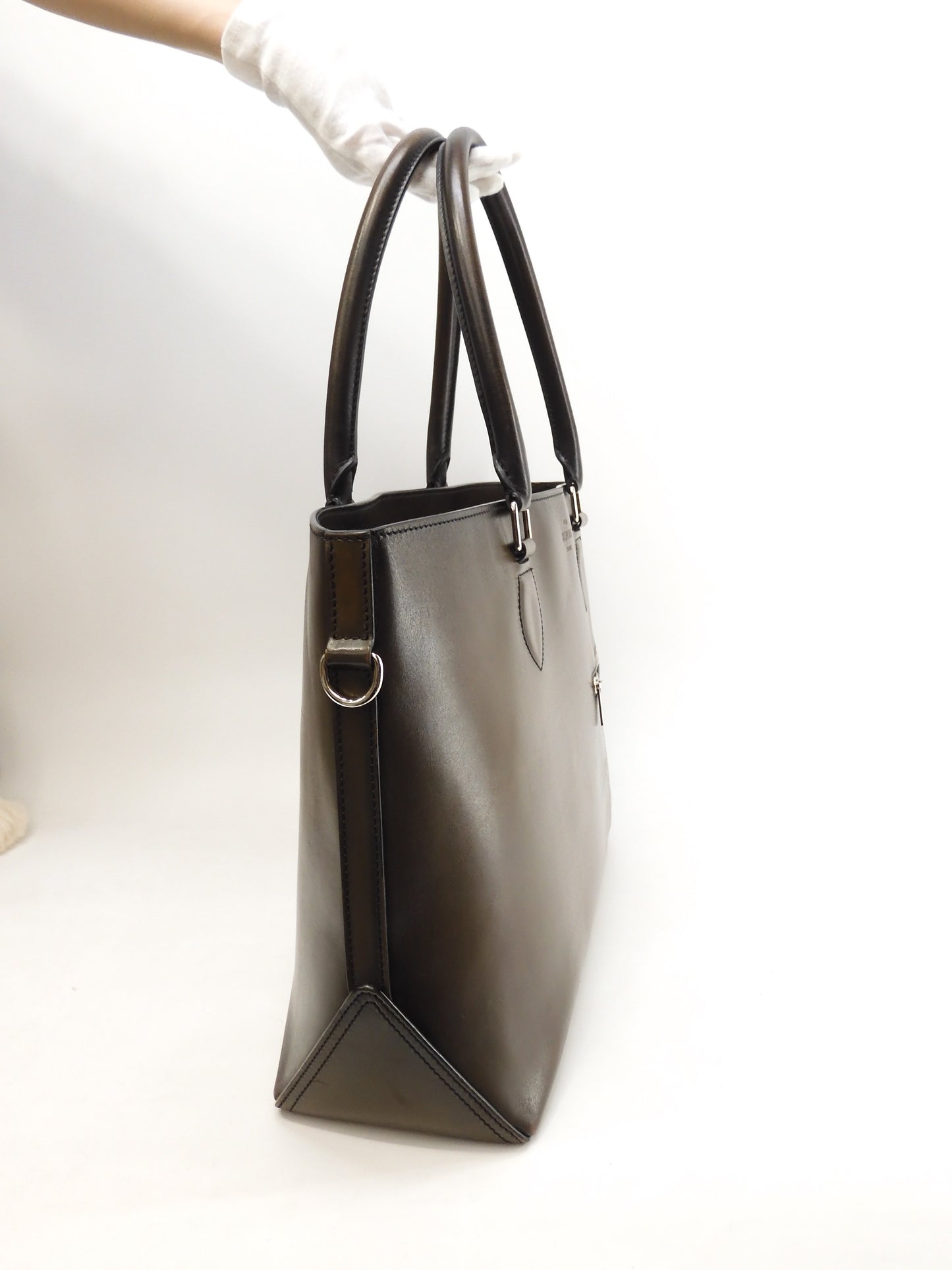 Berluti Toujour Calligraphy Leather Brown Men's Tote Bag @A0250P