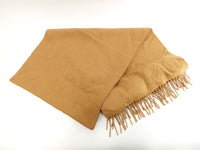 フェンディ マフラー カシミア100%茶 ミンク花飾り付 ショール 美品@ 1