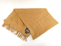 フェンディ マフラー カシミア100%茶 ミンク花飾り付 ショール 美品@ 1