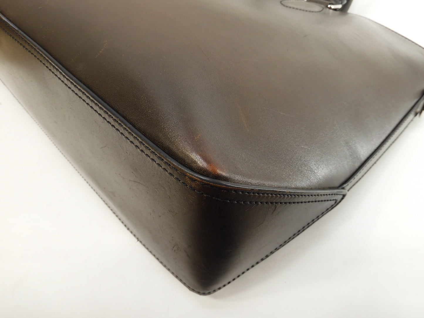 Berluti Toujour Calligraphy Leather Brown Men's Tote Bag @A0250P