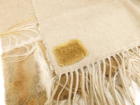 フェンディ マフラー カシミア100%薄茶 ラビットファー付 ショール 美品@ 1