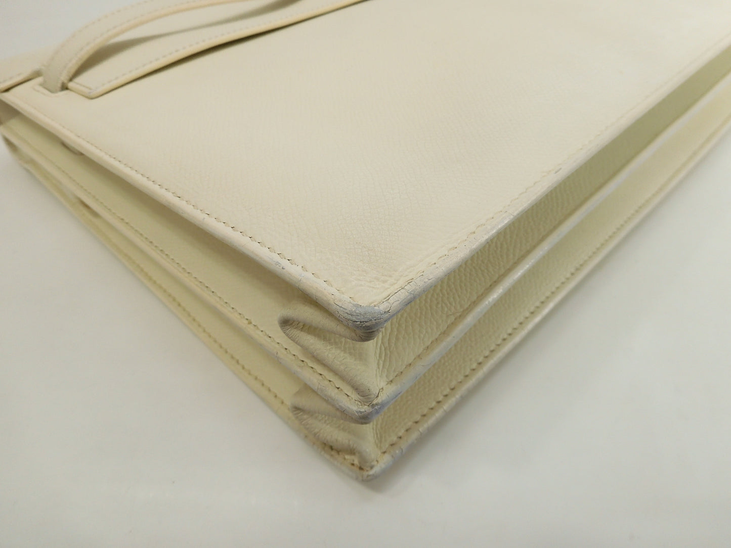 エルメス ケリーデペッシュ34 エプソン白 シルバー金具 ブリーフケース@□J 2