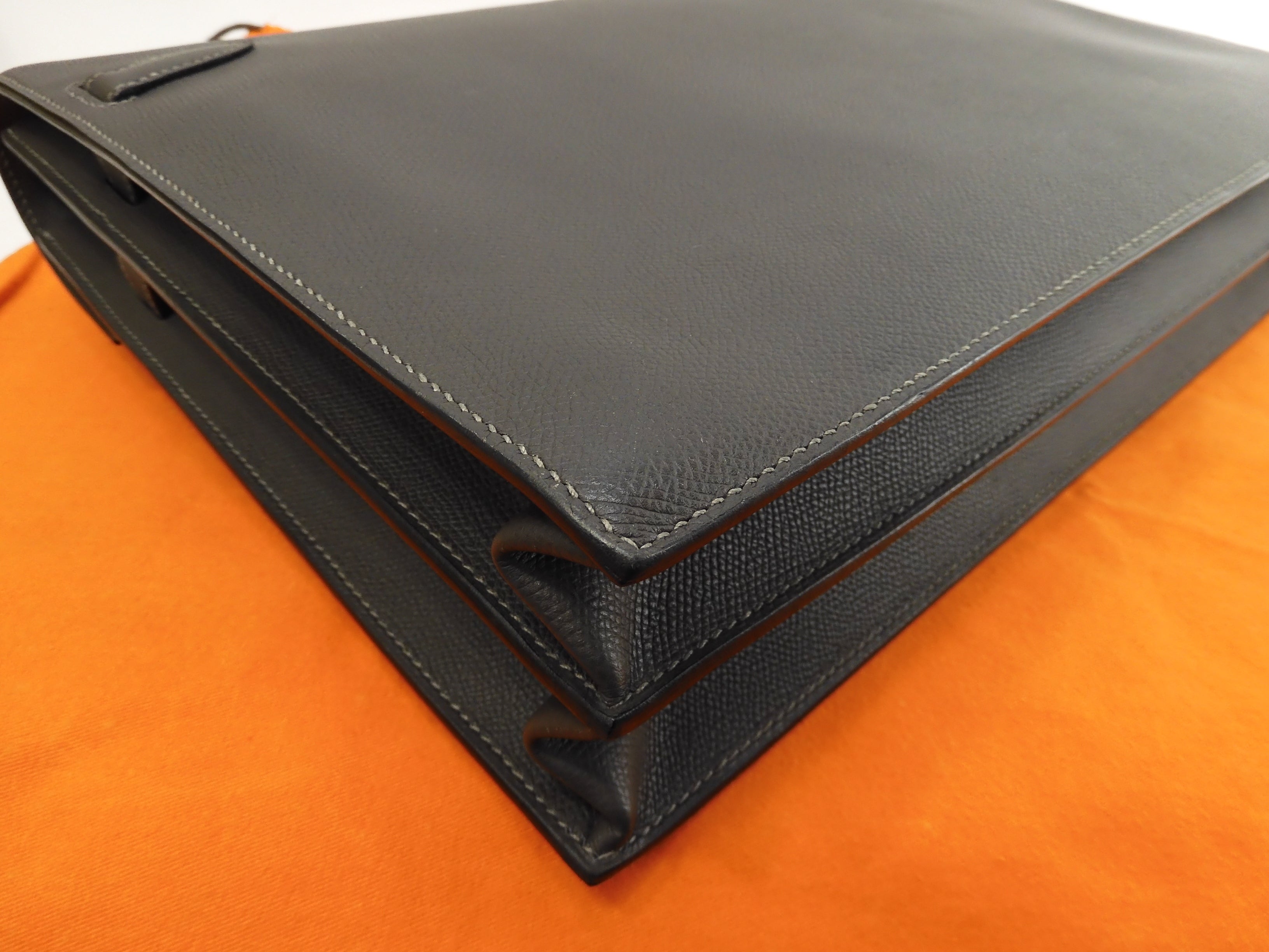 エルメス ケリーデペッシュ38 エプソン/エタン シルバー金具