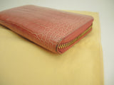 Louis Vuitton Zippy Wallet Alligator Pink Zip Long Wallet Long Wallet @MI1134