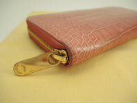 Louis Vuitton Zippy Wallet Alligator Pink Zip Long Wallet Long Wallet @MI1134