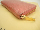 Louis Vuitton Zippy Wallet Alligator Pink Zip Long Wallet Long Wallet @MI1134