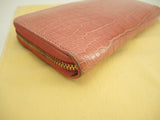 Louis Vuitton Zippy Wallet Alligator Pink Zip Long Wallet Long Wallet @MI1134