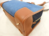 Loewe Amazona 28 Anagram Denim Blue Handbag Gold Hardware Extreme Good Condition @261611