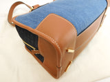 Loewe Amazona 28 Anagram Denim Blue Handbag Gold Hardware Extreme Good Condition @261611