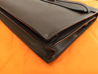 エルメス ケリーデペッシュ34 エプソン焦茶 シルバー金具 ブリーフケース@□I