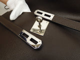 エルメス ケリーデペッシュ34 エプソン焦茶 シルバー金具 ブリーフケース@□I