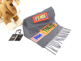 フェンディ マフラー ウール100%灰 ボキャブラリー ネックウォーマー 極美品@ 1