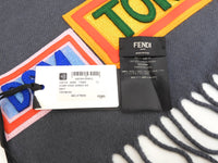フェンディ マフラー ウール100%灰 ボキャブラリー ネックウォーマー 極美品@ 1