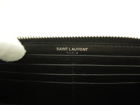 サンローラン ロングウォレット LOVE レザー黒 ラウンドジップ長財布 YSL@ 4