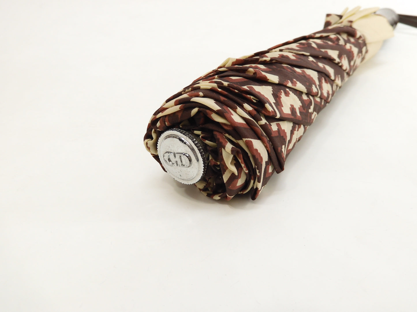 Christian Dior Folding Umbrella Trotter Bordeaux Umbrella Vintage @ 4