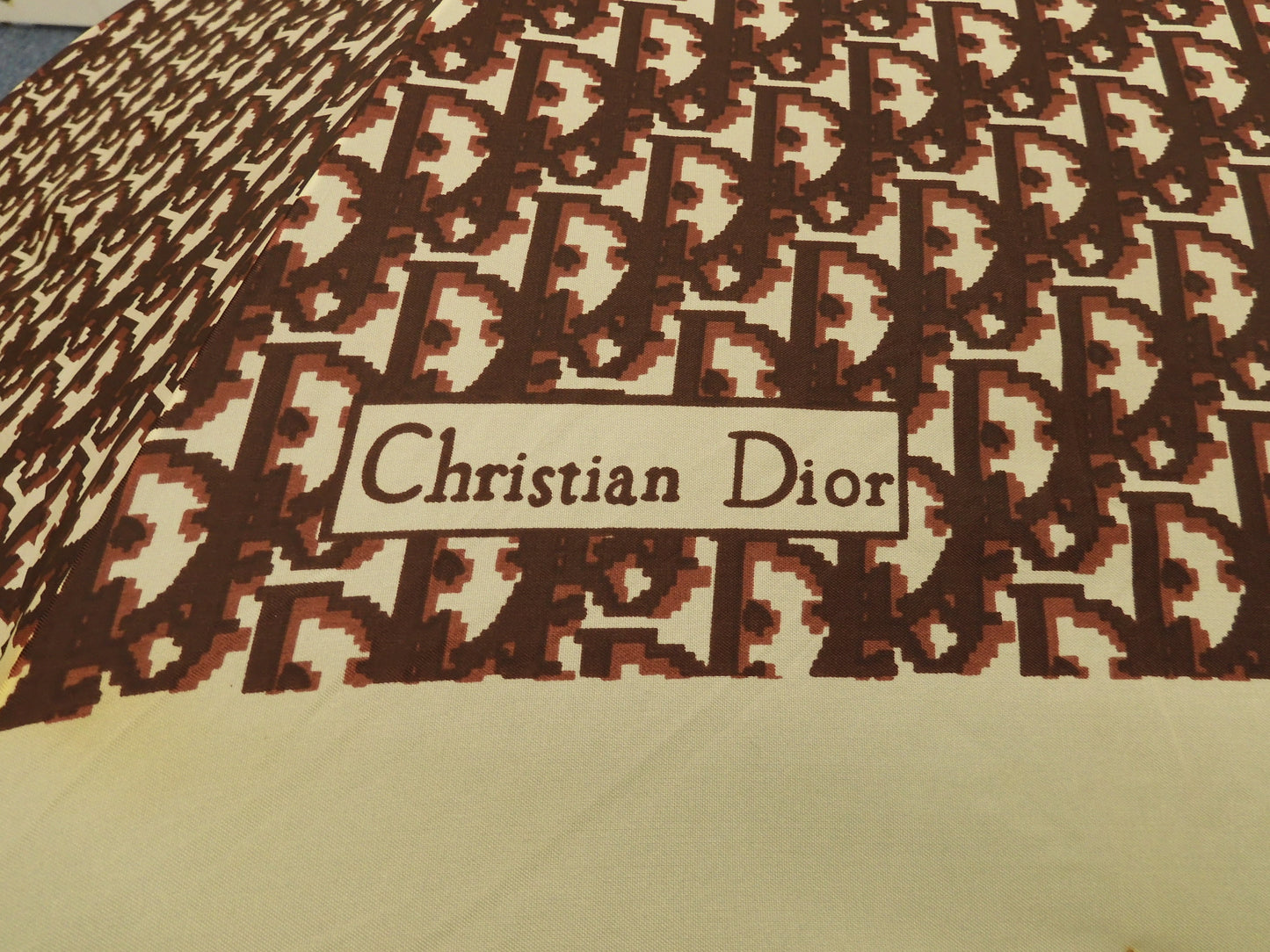 Christian Dior Folding Umbrella Trotter Bordeaux Umbrella Vintage @ 4