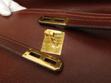 エルメス ケリーデペッシュ38 エプソン赤茶 ゴールド金具 ブリーフケース@□G