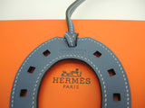 Hermes Bag Charm Horseshoe Swift Blue Accessory Pole Good Condition @ 4