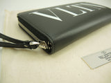 Valentino long wallet VLTN leather black zip long wallet new @ 5