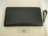 Valentino long wallet VLTN leather black zip long wallet new @ 5