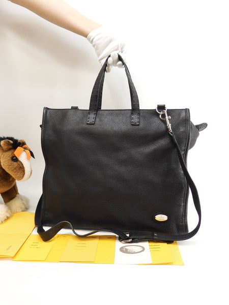 Fendi tote bag selleria leather black men's handbag with s beautiful product @ 9