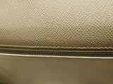 ヴァレクストラ イジィデ ラージ 型押レザー灰 ストラップ付ハンドバッグ 美品@ 1